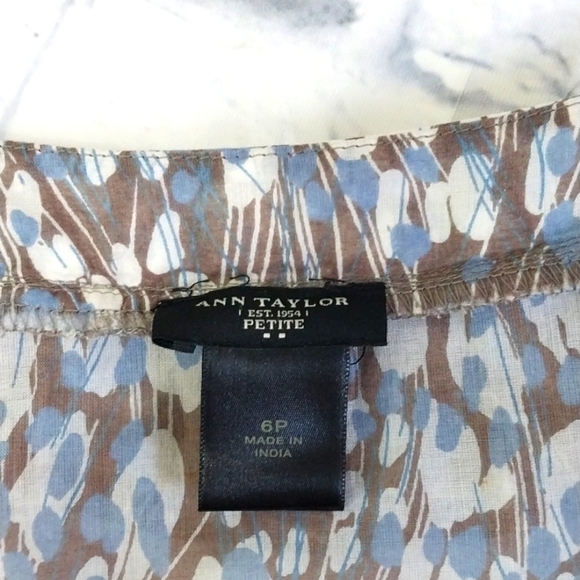 Ann Taylor Top Ruffles Sleeveless Button Down Sz 6P - Picture 5 of 5